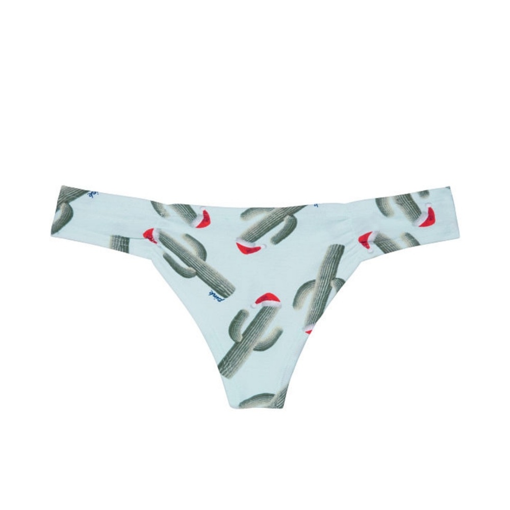 VS PINK Cotton Ruched Thong